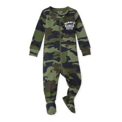 The Childrens Place Baby and Toddler Boys Animal Camo Snug Fit Cotton One Piece Pajamas 2-Pack