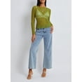 thumbnail image 3 of Faithtur Femmes Crop Tops à Manches Longues Ajustées Courte Dentelle Sortir Tops pour la Fête, 3 of 9