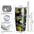 thumbnail image 6 of 20oz Insulated Tumbler, Travel Coffee Tumbler with Lid, Cup Holder Friendly Travel Coffee Mug, Stainless Steel Thermos, 20 Oz Tumbler, Reusable Insulated Coffee Mug with Lid ( Lemon ), 6 of 7