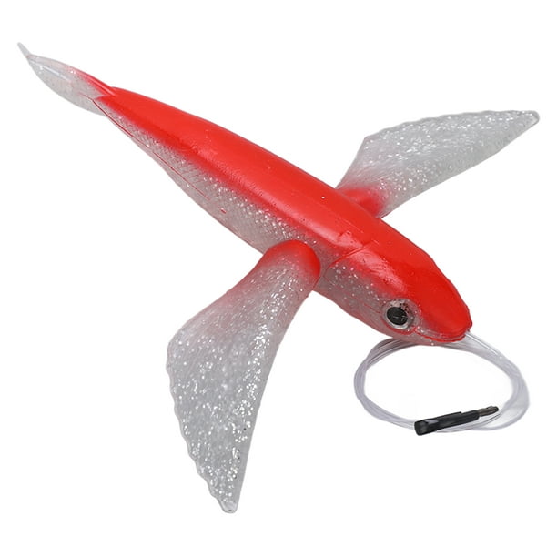 Bright Color Silicone Simulation Flying Fish, Yummy Tuna Lures With Hook  Saltwater Fishing Bait For Marine Tuna Mackerel