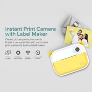 myFirst Camera Insta Wi - Kids Digital Camera Instant Print, Label Maker, 12MP, 1080P Video, Selfie Lens, Memory Card, Lanyard, for Kids 3-12 (Yellow)