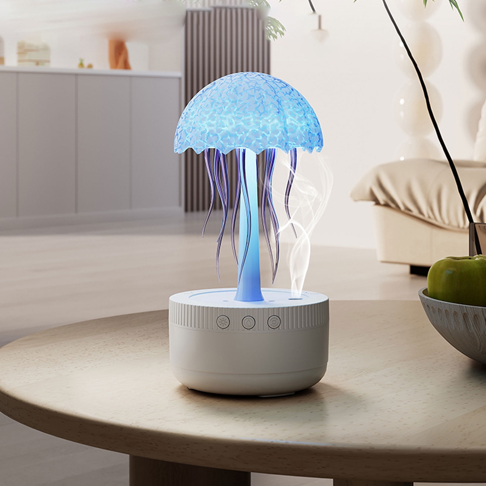 YAHHU Jellyfish Humidifier Diffuser with Color Changing Light, High Capacity Essential Oil Aromatherapy Device, Auto Shut-Off Safety, Desktop Cool Mist Maker for Home Spa, 9.4 Inches / 24 cm Style 2