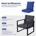 thumbnail image 2 of NOFFA 2 Set 20 x 20 x 4 inch Outdoor Chair Cushions for Patio Furniture for Wicker Chair, Water Resistant Removable Cover and Straps, Non-Slip Base,Blue, 2 of 6