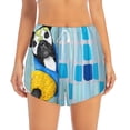 thumbnail image 2 of Gukieu French Bulldog Dog in a Bathtub Print Women's Sports Shorts with Drawstring Elastic Waistband for Running, Yoga, Fitness-Small, 2 of 7