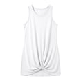 thumbnail image 1 of QHFBli Cache-Maillot pour Filles Protection UV Sans Manches Cache-Maillot Robe de Plage Été Blanc 5-6 Ans, 1 of 5