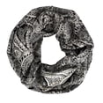 thumbnail image 2 of Peach Couture Chic Graphic Paisley Printed Infinity Loop Scarf Various Colors, 2 of 10