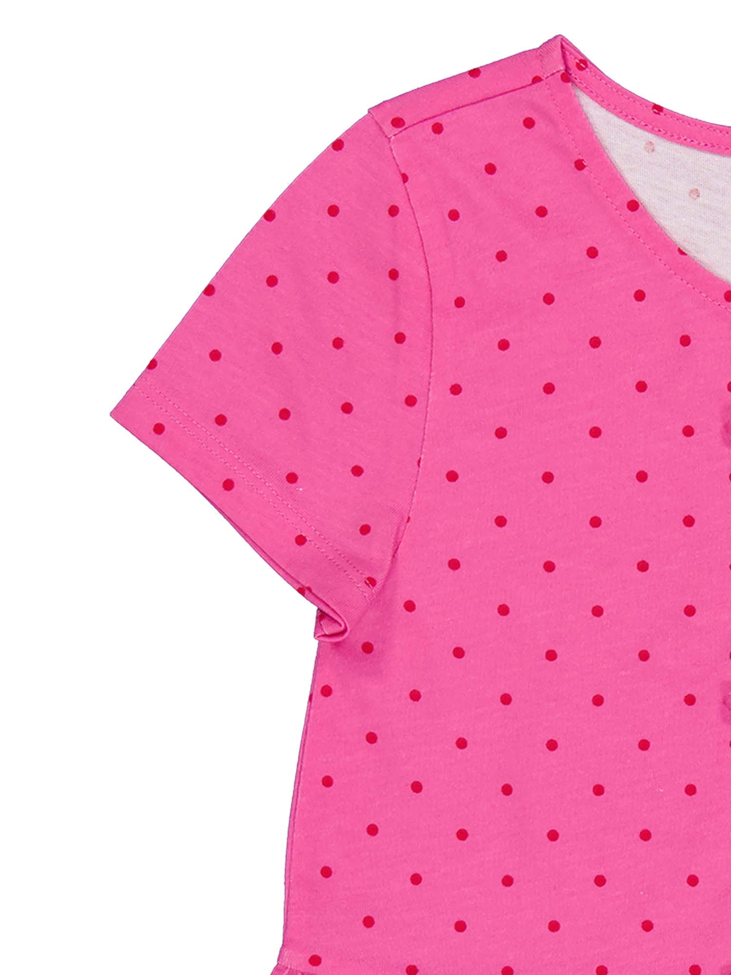 Wonder Nation Girls Short Sleeve Bow Front Top, Sizes 4-18 & Plus