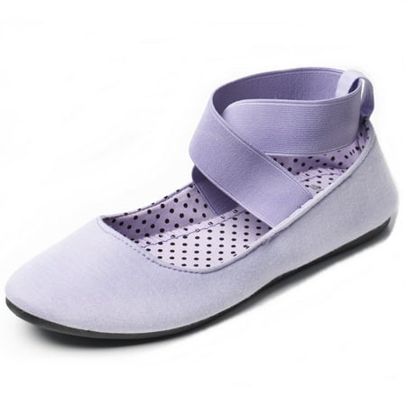Omagie Peony Womens Ballet Flats Elastic Ankle Strap Shoes Slip On Loafers