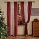 thumbnail image 1 of Decoraciones navideñas, adornos navideños, juego de 2 cortinas navideñas de exquisito estilo para ventanas. Decora tu ventana con un toque festivo y navideño. Cortinas de poliéster., 1 of 9