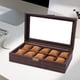 thumbnail image 3 of Caja de almacenamiento para reloj Yinane joyero con cerradura Vitrina de cristal, 3 of 8