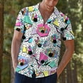 thumbnail image 6 of Retro Mushroom Alien Bigfoot Hawaiian Shirt For Men UFO Sasquatch Mens Hawaiian Shirts Short Sleeve Button Down Shirt Men, 6 of 7