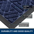 thumbnail image 5 of Buganda Heavy Duty Door mat, 24"x36" Low Profile Rubber Doormat, Non-Slip Outdoor & Indoor Entrance Rug, All-Weather Dirt Trapper, Navy Blue, 5 of 8