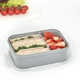 thumbnail image 4 of Mainstays Rectangle Gray BPA Free Food Storage Container with Airtight Seal, 2 Compartment, 4 of 5