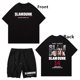 thumbnail image 1 of Chándal con estampado de Slam Dunk para hombre, camiseta de Anime japonés, pantalones cortos, conjunto de 2 piezas, traje informal de verano para exteriores, Manga corta, ropa de calle, 1 of 4