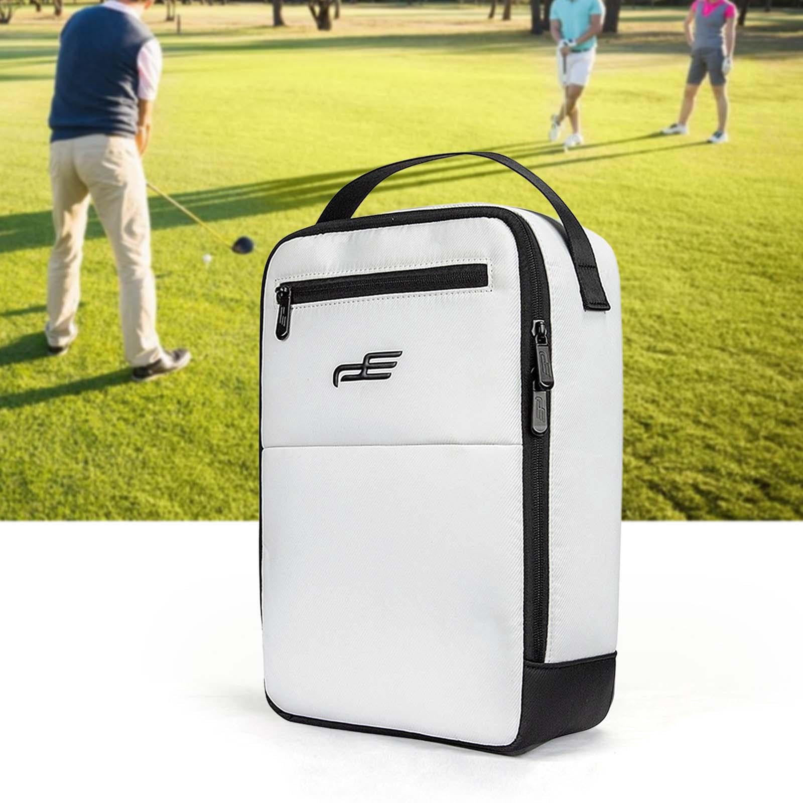 Golf Shoe Storage Bag Zippered Golf Bag Golf Gift for Men Women White