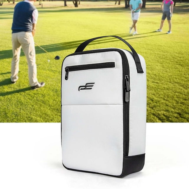Bolsa para zapatos de golf Bolsa para almacenamiento de zapatos Bolsa para zapatos de viaje portátil multifunción Bolsa resistente al agua con cremall Blanco