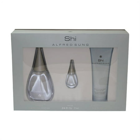 Shi 3 Pc. Gift Set ( Eau De Parfum Spray 3.4 Oz + Refreshing Shower Gel 2.5 Oz + Parfum 0.24 Oz / 7 Ml)