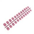 thumbnail image 2 of Jumpingount Paquete de 24 uñas postizas de ataúd esmerilado de cabeza cuadrada corta DIY uñas acrílicas con personalidad de estilo francés Juegos de manicura 24 púrpura, 2 of 5