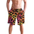 thumbnail image 4 of Dailycode Men's Quick Dry Swim Trunks Beach Shorts Casual Summer Board Shorts with Pockets, Colorful Leopard Print, 4 of 8