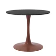 thumbnail image 3 of LeisureMod Bristol 27" Round Dining Table with MDF Top and Cherry Steel Pedestal Base for Modern Kitchen and Dining Room, 3 of 9