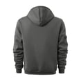 thumbnail image 4 of Xyxonk Zip Up Hoodie Men Big and Tall Half Zip Hoodie with Pockets Fashion Multiple Zippers Basic Sweatshirts Outdoors Comfortable Drawstring 4X-5X Tops Dark Gray L, 4 of 5