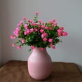 thumbnail image 4 of Zukuco Artificial Flowers Outdoor UV Resistant Fake Plastic Plants Outside Indoor Hanging Faux Greenery Shrubs Arrangement for Vase Porch Window Box Patio Wedding Home Decoration (Pink), 4 of 8