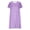 Purple, variant on Blmnix Womens Dress Nightgown House Dress Shift Polka Dot Dress Under Dresses Mid-Length Crew Neck Short Sleeve Black Casual Dresses for Women,L