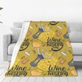 thumbnail image 1 of Fotbe White Wine Seamless Manta de Franela Acolchonada con Estampado, Súper Suave y Esponjosa, Extra Grande para Sofá, Cama, Uso Todo el Año-80"x60", 1 of 7