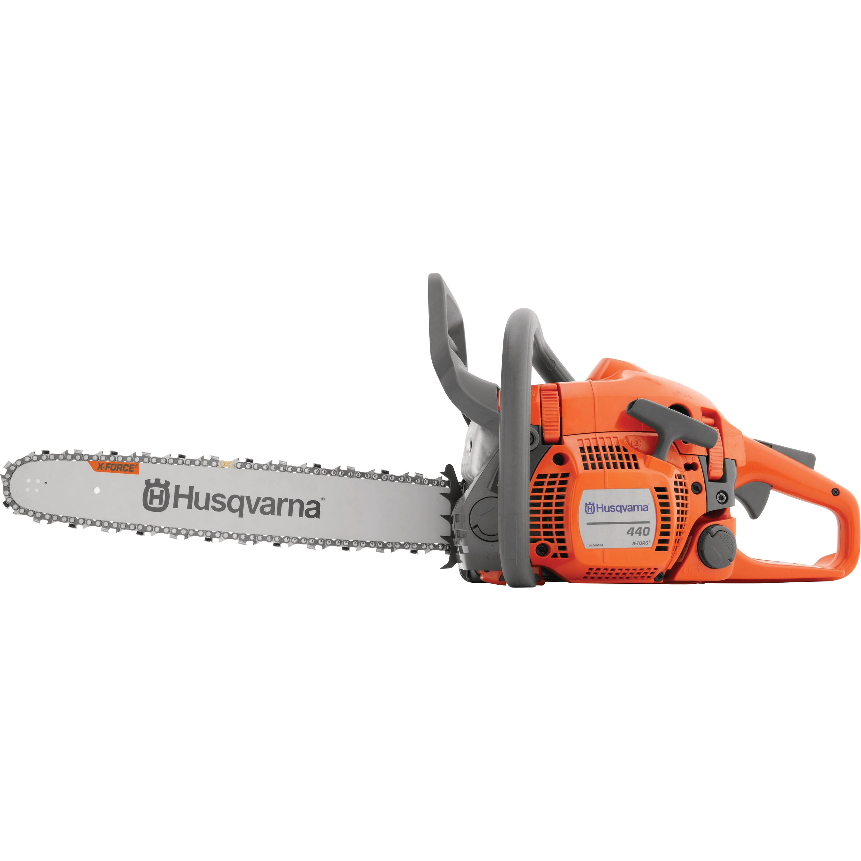 Husqvarna 440 Gas Chainsaw, 40-cc 2.4-HP, 2-Cycle X-Torq Engine, 18 Inch Chainsaw with Smart Start, For Wood Cutting and Tree Trimming, 970612318, Orange
