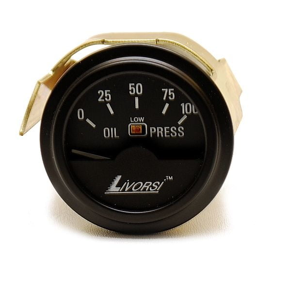 Livorsi Boat Oil Pressure Gauge RLOP100/20BKBK 2 Inch Black