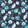 thumbnail image 2 of Zelouf Gina Floral Print Dot Foil Mikado  , Sewing, DIY, Crafts Fabric by the Yard, Navy Jade, 7 Yard, 2 of 2