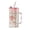 07, variant on Win s Way Cute Square Glass Cup with Lid and Straw, 13oz Pink Bow Glass Tumbler with Handle