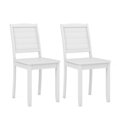 thumbnail image 1 of Costway Armless Wood Dining Chair Set of 2 with Rubber Wood Legs Curved Backrest Kitchen White, 1 of 9
