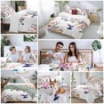 thumbnail image 5 of Queen 4 Piece Bedding Set Blossom Floral Hummingbird Soft Breathable Duvet Cover and Pillowcase, Butterfly Blossom Flower Plant Duvet Cover Set Bed Sheets for Bedroom Dormitory Guest Room, 5 of 9