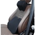 thumbnail image 1 of Coussin Lombaire Voiture Appui Support Dorsal Soutien Lombaire Du Dos En Mousse À Mémoire Pour Bureau Chaise Fauteuil Roulant Siège D'Auto (Noir), 1 of 5