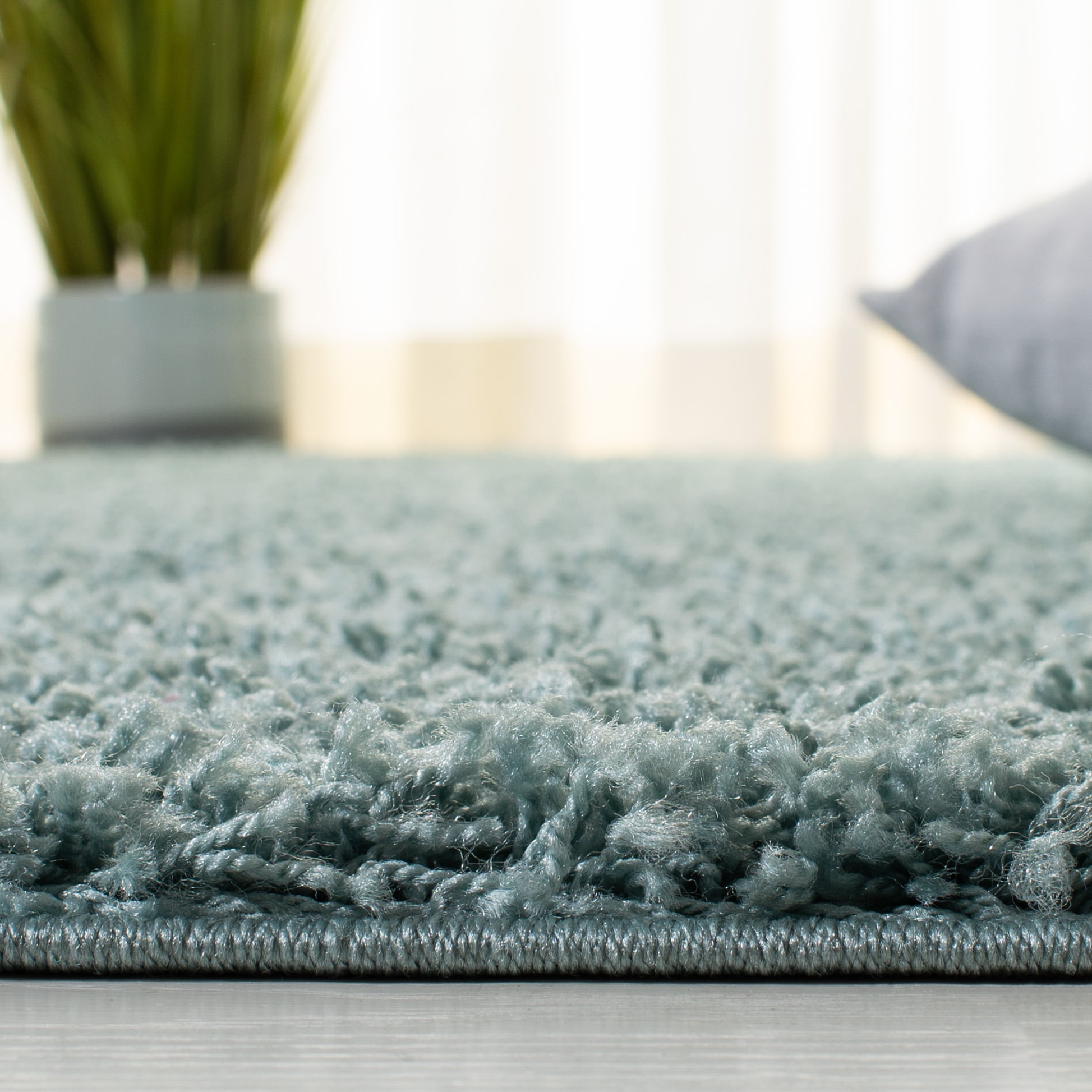 Safavieh Athens Talia Solid Shag Runner Rug, Seafoam, 2'3" x 8'