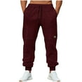 thumbnail image 3 of Styesk Men's Pants Men's Solid Color Frenum Tightness Binding Leg Pockets Exercise Full Length Pants, 3 of 9