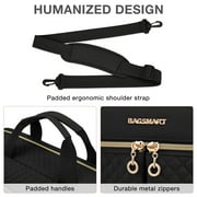 BAGSMART 17.3 Laptop Bag Briefcase, Computer Messenger Bag, Business Work Travel Laptop Shoulder Bag, Carrying Handbag Laptop Sleeve Case for Women & Men, Black