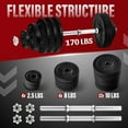 thumbnail image 3 of Yes4All 170LB Adjustable Dumbbell Weight Set, 85 lb, 3 of 5