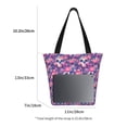 thumbnail image 3 of Salouo cool Skull flower colorful for Shoppers Tote for Women Foldable Handbags with Big Capacity Casual One-Shoulder Shopping Bag Hobo Bags Fit for Office/Shopping/Park, 3 of 6
