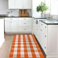 thumbnail image 5 of HearthHarmony Buffalo Plaid Rug 3x5 Ft Orange and White Checke Orange Rug Halloween Fall Door Mat Woven Cotton Washable Area Rugs Door Mat Outdoor Entrance for Front Porch Entryway Fall Farmhouse, 5 of 17