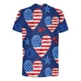 thumbnail image 5 of Lilgiuy Mens Oversized American Flag T-Shirt Patriotic Cool Shirts 4th of July Graphic Crewneck Short Sleeve Tee Top Gift for Friends(Blue,L), 5 of 5