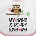 thumbnail image 4 of Inktastic Nana and Poppy Love Me Girls Baby Bib, 4 of 4