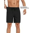 thumbnail image 5 of Hanerdun Mens 2 in 1 Dry Fit Athletic Shorts with Liner & Pockets Workout Running Bottoms Black 2XL, 5 of 7