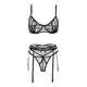 thumbnail image 2 of Gibobby Conjuntos de bragas de encaje Lenceria Sexy para Mujer Transparente Ropa Interior Lenceria Vestidos de Mujer Sexis Bralette y Tanga Conjunto Interior Mujer(Negro, CH), 2 of 5