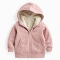 thumbnail image 7 of TOWED22 Unisex Boys Girls Hoodie Sweatshirt Full Zip Up Casual Long Sleeve Solid Jacket Kids Lightweight Outwear with Pockets,Pink,11-12 Y, 7 of 7