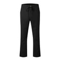 thumbnail image 2 of kpoplk Men's Linen Cotton Yoga Pants Casual Loose Sweatpants Beach Trousers Lounge Pants(Black,M), 2 of 6