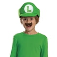 thumbnail image 1 of Accesorios de disfraz: sombrero y bigote de Luigi para niños, 1 of 3