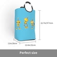 thumbnail image 3 of DouZhe 50L Rectangular Laundry Basket, Cartoon Cute Robots Prints Waterproof Foldable Laundry Hamper with Aluminum Handles, 3 of 6