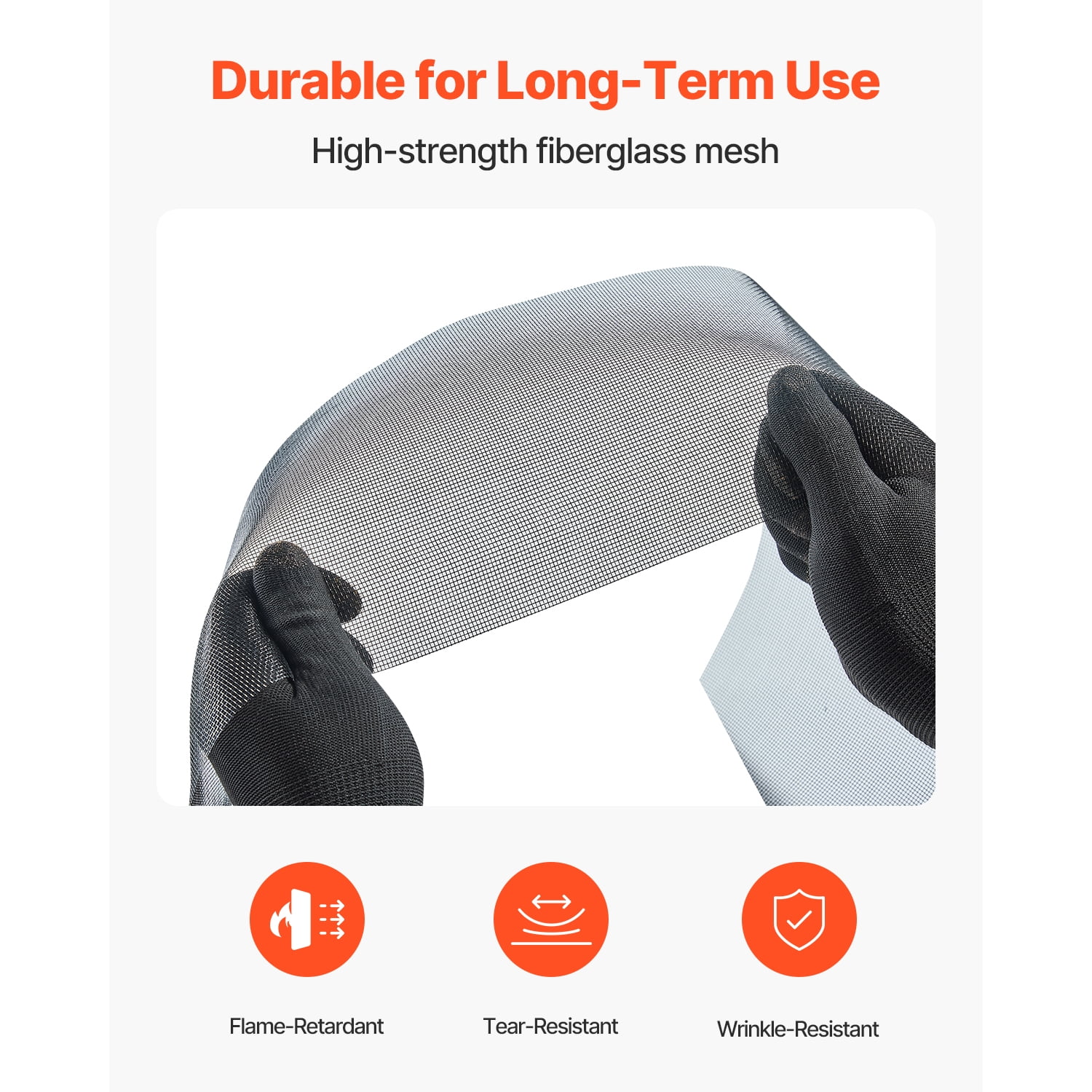 KFFKFF Replacement Window Screen, 100 ft x 96 in DIY Fiberglass Screen Mesh - Resilient, Cleanable & Simple to Set Up, Window Screen Fixing Kit for Patio Porch Door Windows